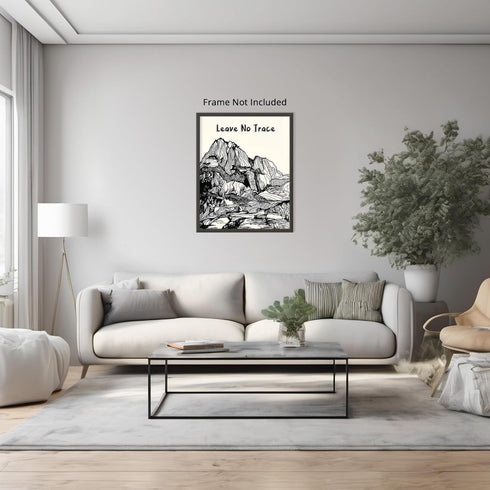 Posterizer 1 pcs-Trendy Mountain Hiking Wilderness Print-Western Art-Retro Art-Decor for Game Room or Man Cave- unframed wall art...